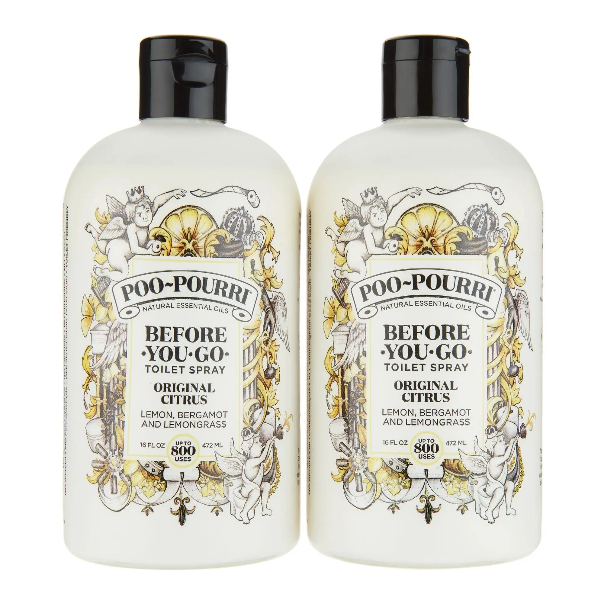 Poo-Pourri Set of (2) 16oz. Bathroom Deodorizer Refill Bottles Poo-Pourri Set of (2) 16oz. Bathroom Deodorizer Refill Bottles