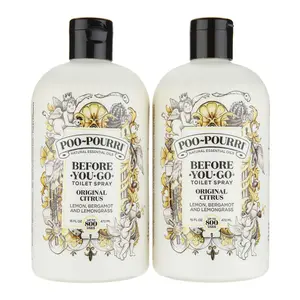Poo-Pourri Set of (2) 16oz. Bathroom Deodorizer Refill Bottles