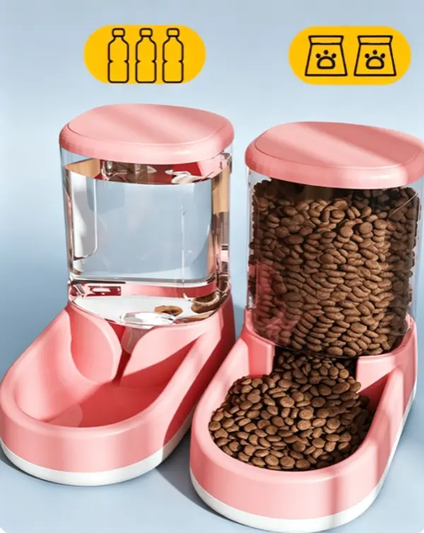 Auto Pet Feeder Water Fountain Gravity Water Dispenser Flowing Drinking Bowl for Cat Dog Pet Essentials