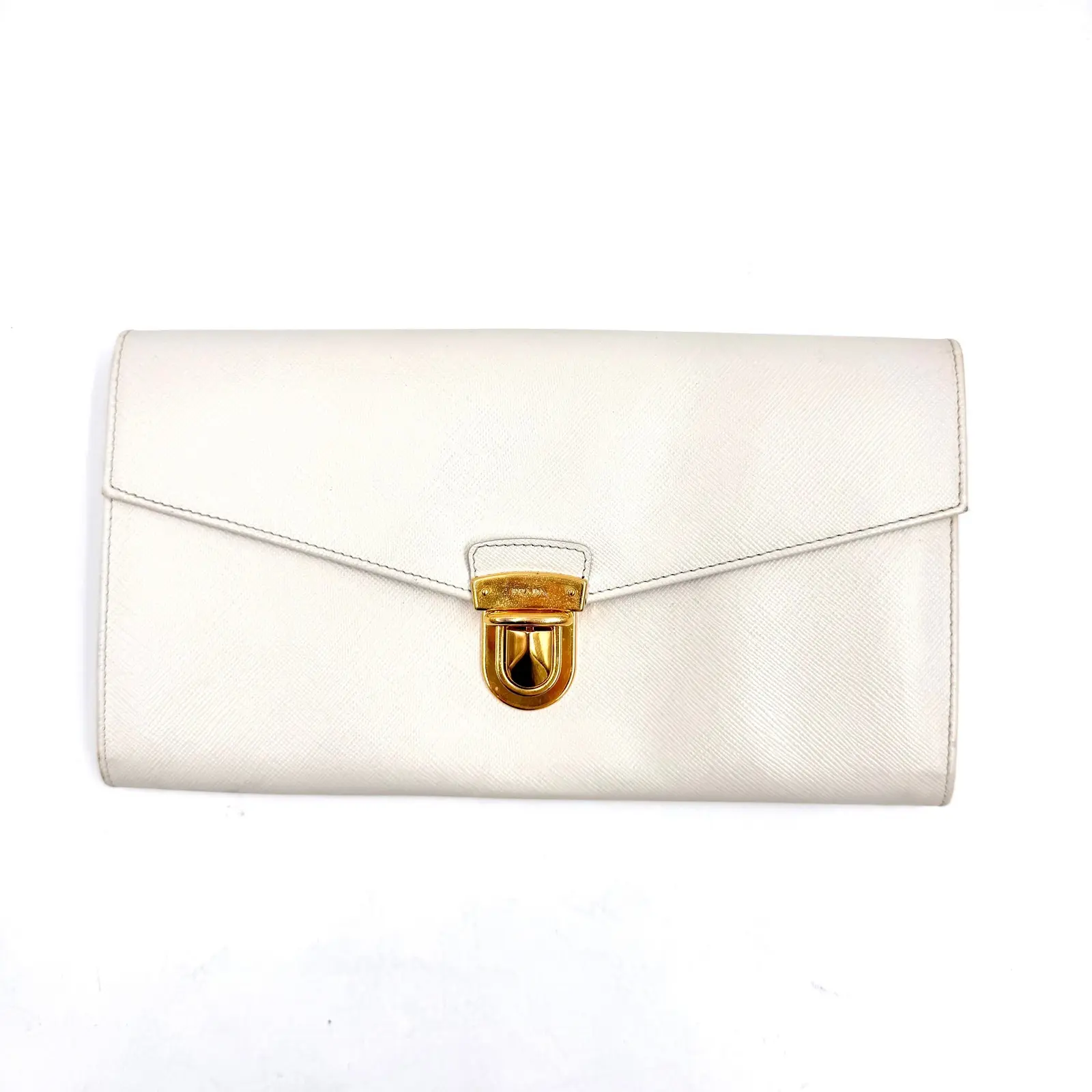 Pre-owned PRADA AS SHOWN Clutches & Wristlets 4154 Saffiano leather envelope clutch 26.05.08