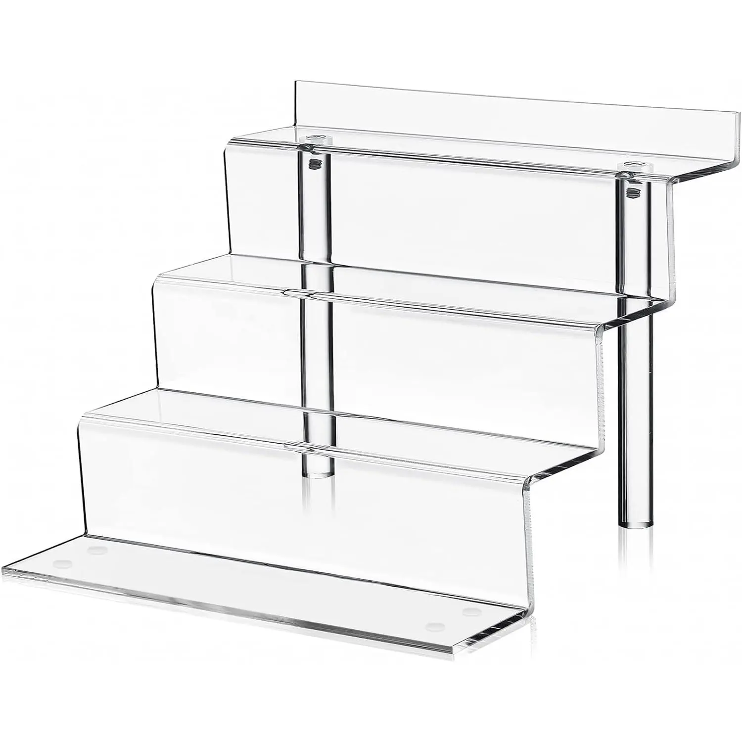 9 Inch Acrylic Shelf, 4 Tier Perfume Organizer and Cologne Organizer, Funko POP Shelves Tiered Riser Display Stand, Acrylic Display for Decoration and Organizer Racks Souvenir