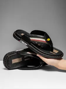 Men's Handmade Fashion Beach Sandals, Colorful Eagle Pattern Slippers, Comfortable Summer Shoes, Lightweight Non-Slip Design, Casual Sandals, Footwear For Beach