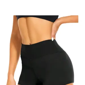 Workout Biker Shorts (Small/Medium) Women 3" High Waisted Tummy Control Spandex Booty Volleyball Gym Shorts for Yoga Dance (Black)