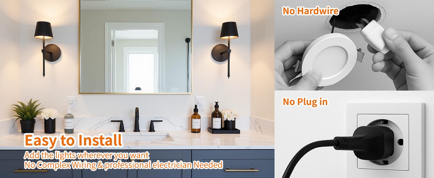 FRIDEKO HOME Wireless Battery-Powered Wall Lamps in with Dimmable Timer Remote, 5200mAh Black Vanity Light Fixtures for bedrooms, living rooms, corridors, kitchens ( Adjustable brightness wireless wine light)