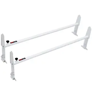 fathersdaygift VEVOR Van Roof Ladder Rack, 2 Bar Alloy Steel Ladder Racks, Adjustable from 47.2-78.7, 500 lbs Capacity, Roof Rack Compatible with Full-size Vans with Rain Gutter, Chevrolet Express, GMC Savana, etc