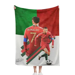 CR7 Fan Flannel Blanket – Gentle on Skin, Multi-Size, Great for Air Conditioned Spaces – Celebrate the GOAT of Football