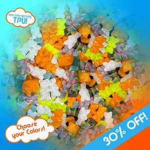 3D Printed Mini Gummy Bears TPU Multicolor