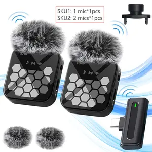 Wireless Lavalier Mini Microphone for iPhone, Android, Active Noise Cancellation, Magnetic Lapel Microphone, Video Vlog, Interviews, Live Streaming, Live Streaming Equipment