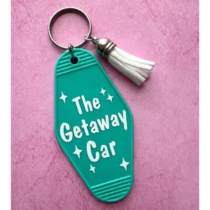 Getaway Car Retro Motel Keychain
