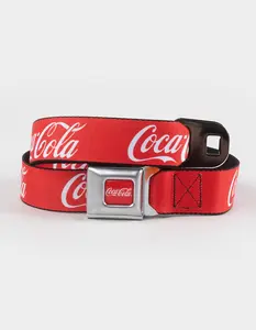 BUCKLE-DOWN Coca-Cola Seatbelt Belt, Red & White
