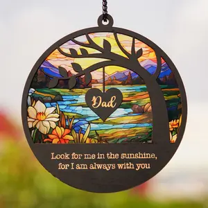 Loss Of Dad Sympathy Gift, Memorial Suncatcher, Father in Heaven, Memorial Gift, Loss Father Day, Dad Remembrance, Sympathy Keepsake, Fathers Day Gift Idea, Gift for Dad
