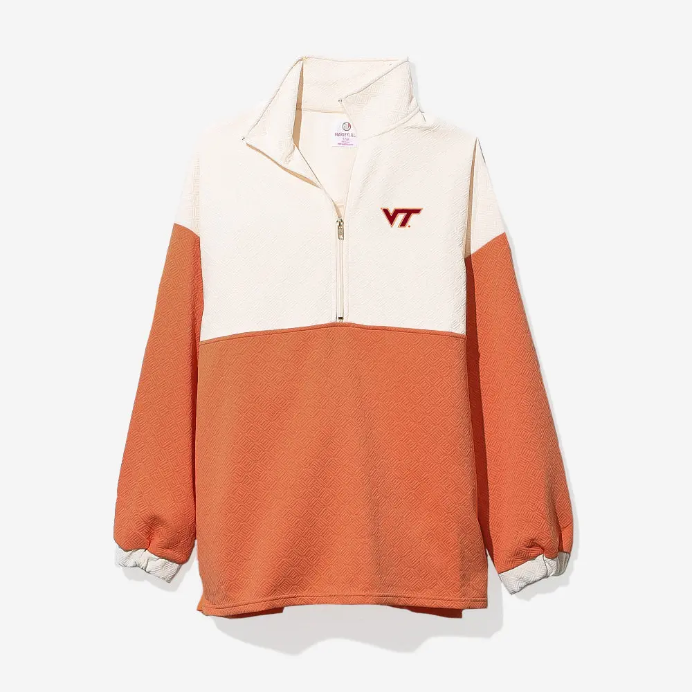 Virginia Tech Hokies Quilted Pullover Tunic in Orange | Orange