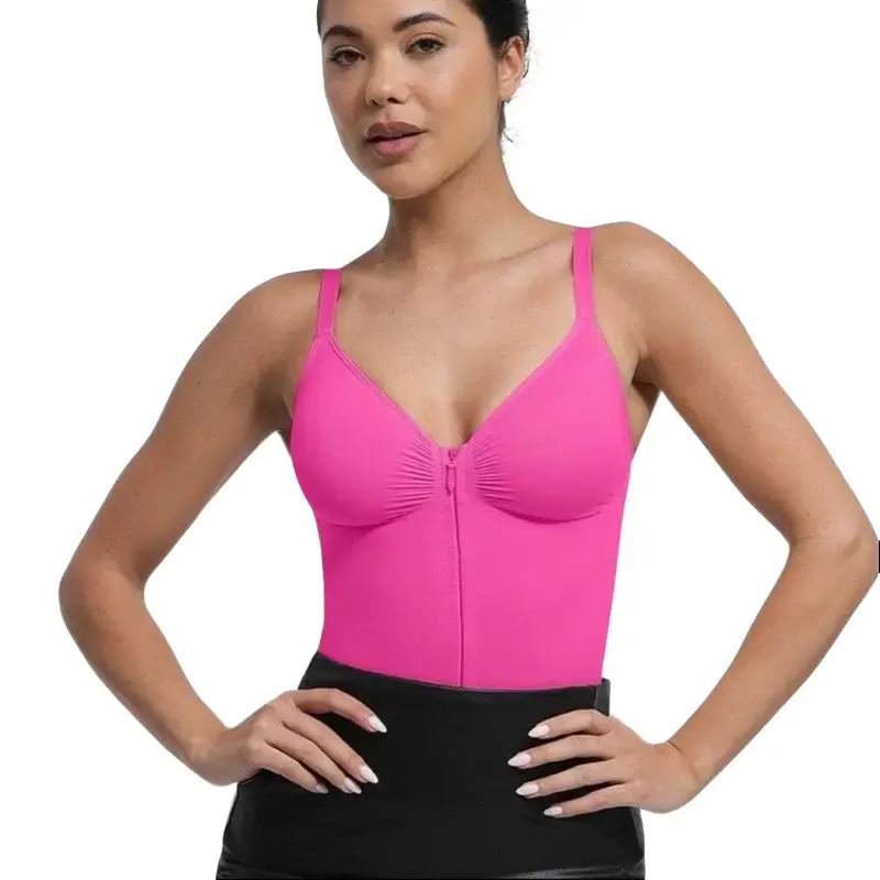 Curvasbyraisa Women's Clothes Smooth Seamless Built-In Bra Bodysuit MT250053 - Plunge, Body-Aligned, Inner Clips for Comfortable Fit & Style (Wholesale)