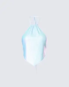 Courtney Blue Sequin Top