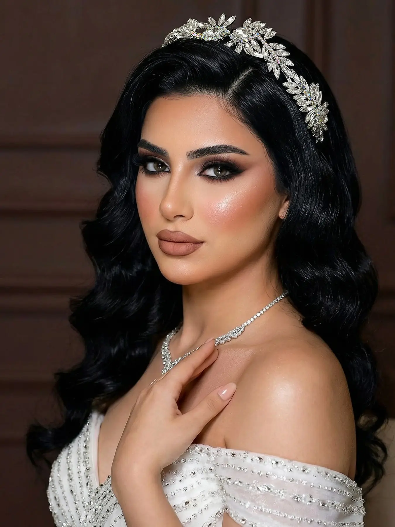 Elegant Rhinestone Hairband for Women, Wedding Bridal Accessory, Perfect for Holiday Parties and Outings, Stylish Headpiece, Jasmine Princess Crown