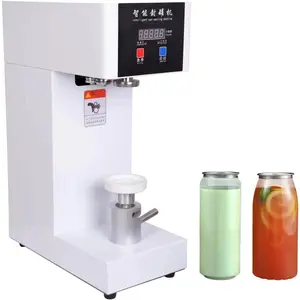 Kolice Commercial Automatic Fruit Juice/Bubble Tea/Beer Can Sealer, Can Sealer Machine, Tin Can Sealing Machine, Can Size:2.2" Diameter/Height Adjustable, 500ml/650ml Volumn