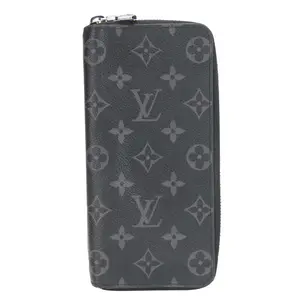 Pre-owned Louis Vuitton Canvas Small Leather Goods Zippy Wallet Vertical Monogram Wallet
