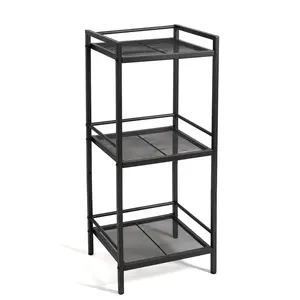 🖤 Small space? No problem. 3-tier slim metal shelf – perfect for bathroom, kitchen, or plant display. Link in bio!