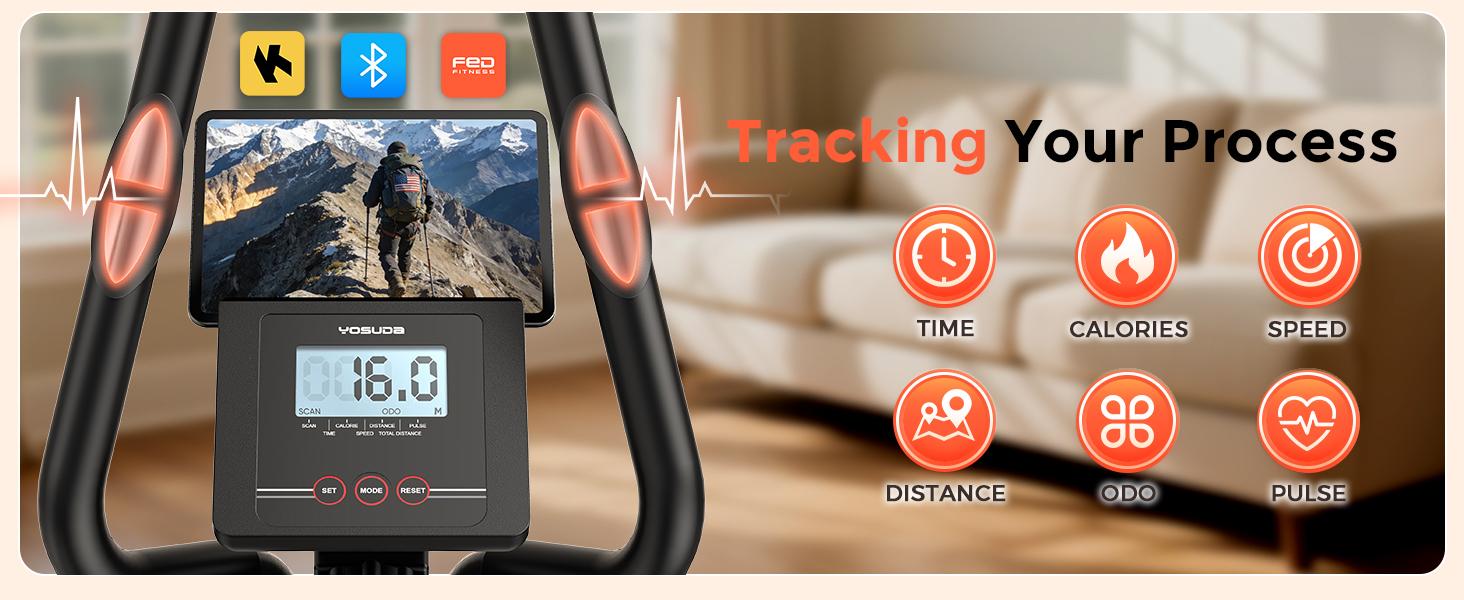 YOSUDA Elliptical Exercise Machine, 3-in-1 (Elliptical + Cardio Climber + Stair Stepper) Elliptical Machine for Home gym with 45°Incline, 15.5 in Stride, 16-Levals Resistance, Quiet Magnetic System, aerobic exercise equipment