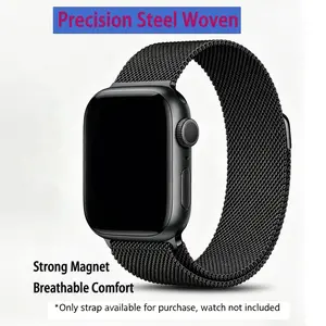 Original Stainless Steel Milanese Loop Compatible with Apple Watch Band 38mm 40mm 41mm 42mm 44mm 45mm 49mm, Magnetic Clasp Replacement Band for iwatch Series 9, Ultra 2/Ultra, SE/SE 2nd Generation, 8 7 6 5 4 3 2 1, Women & Men Watch Bands for iWatch