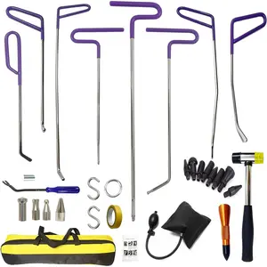 Rods Dent Removal Kit, 30 count Paintless Dent Repair Rods, Special Manganese Steel, Professional Hail Dent  for Minor , Door Dings and Hail
