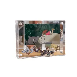 Captivating Clarity Acrylic Crystal Photo Frame - Double-Sided Magnetic Display Stand for Pictures - High-Quality Acrylic Material - 6x5x2 Inch - Perfect Gift for Any Occasion - Room