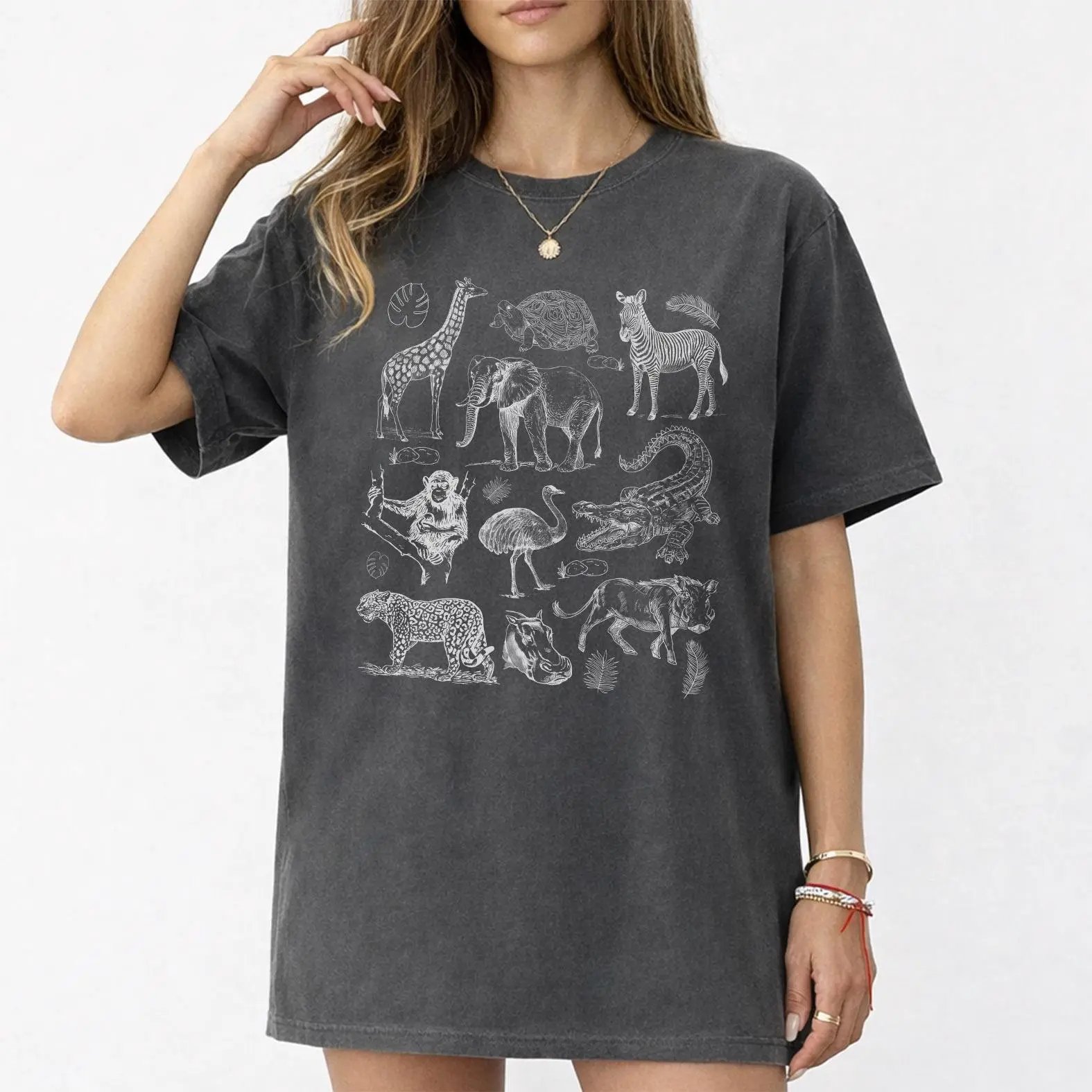 Comfort Colors Wildlife Animal Shirt, Safari Animal Graphic Tee, Zoo Animal Shirt, Gift for Animal Lovers