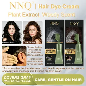 NNQ Hair Dye Comb / Hair Dye Cream — Portable Home Use & Hyaluronic Acid, 100% Gray Hair Coverage, Black & Brown Available, 1 Box with Hair Dye Tools #DealsForYouDays