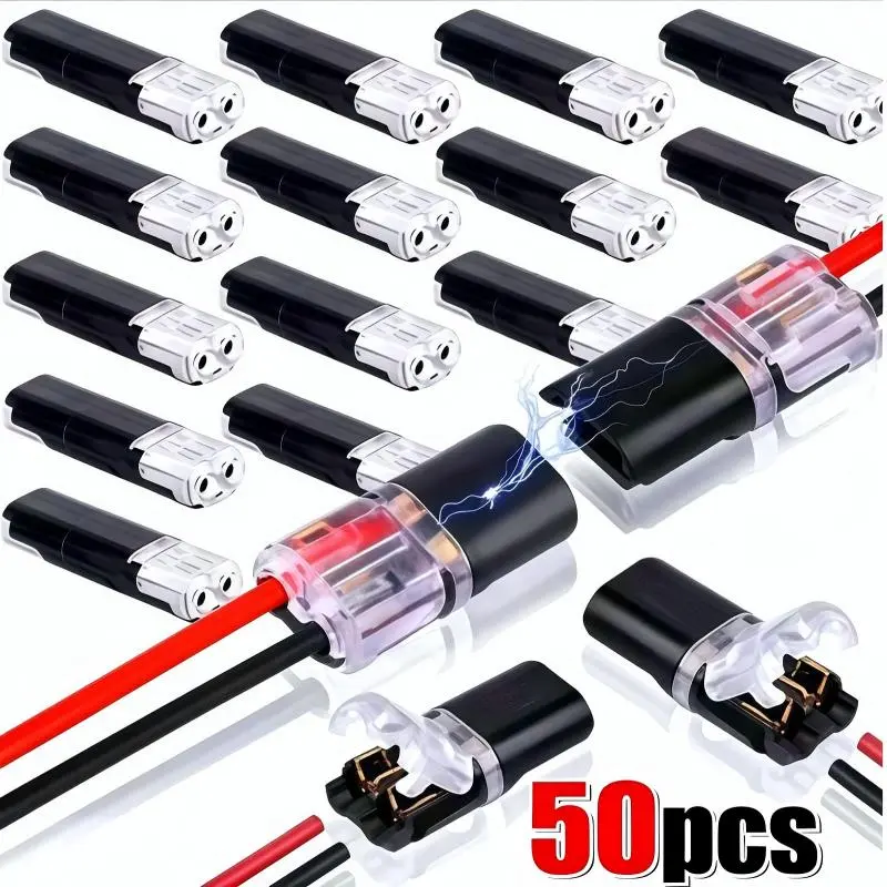 Double-Wire Plug-in Connector Led Light Strip Connectors 2 Pin,Led Strip Lights Connectors Low Voltage Wire Connector with Locking Buckle,Fast Connect Plugs Led Connectors for Strip Lights-YY. lead strip automotive wiring electricity tiktokshopspringglowu