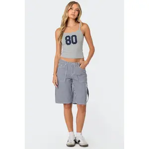 Friday Striped Low Rise Cargo Shorts