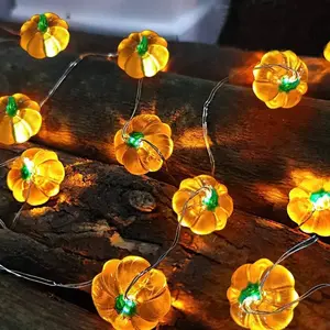 10Ft 3D Pumpkin String Lights, Pumpkin Lights Decorations Light Decor for Fall Home Indoor Outdoor Halloween decoration Christmas Magical Ornaments