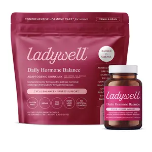 Ladywell Daily Hormone Balance Bundle for Women - Capsules & Powder - Supports Hormonal Balance, Energy, Sleep, Stress - For PMS, PMDD, PCOS - Doctor-Formulated & Plant-Based - Healthcare