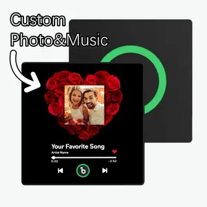 【Customization】Custom Music Fridge Magnet Colorful with Frame Photo Rose Fridge Magnet Gift for Her New 4.0 Upgrade