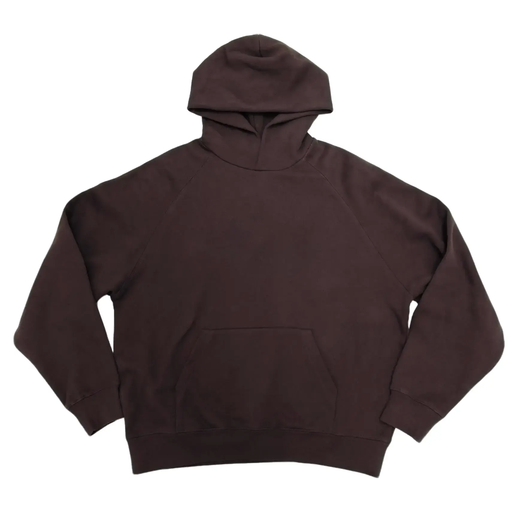 Unisex Plum Purple Oversized Hoodie Boxy Loose Fit Raglan Sleeve Pullover Casual All Season Streetwear Hooded Sweatshirt With Pocket For Men & Women