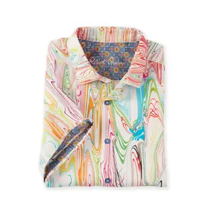 Robert Graham Short Sleeve Bellenden Paint Swirls Shirt