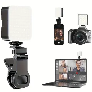 Portable Phone Selfie Light Clip, 1 Count Batteries Required Dimmable Selfie Light for Phone, Camera, Laptop, Selfie Accessories for Live Streaming, Makeup