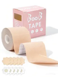 3.8cm Breathable Women's Breast Tape, 10 Pack Ultra Thin Disposable Sticky Nipple Covers, Seamless Floral Design for A-E Cups, Ideal for Sports & Special Occasions