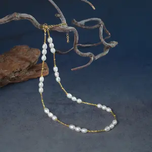 T32 5-6mm Pearl Necklace Fresh Water Pearl Elegant Versatile Jewelry for Casual & Formal Occasions for birthday/anniversary/holiday /retirement/ graduation presents