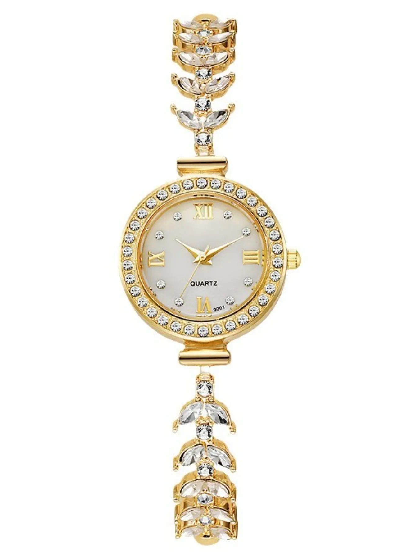 New Mermaid Women's Watch, Round Diamond-Encrusted Bracelet, Quartz Watch with Pull Cord, Student Watch, Elegant and Stylish Design, Fashionable Analog Watch