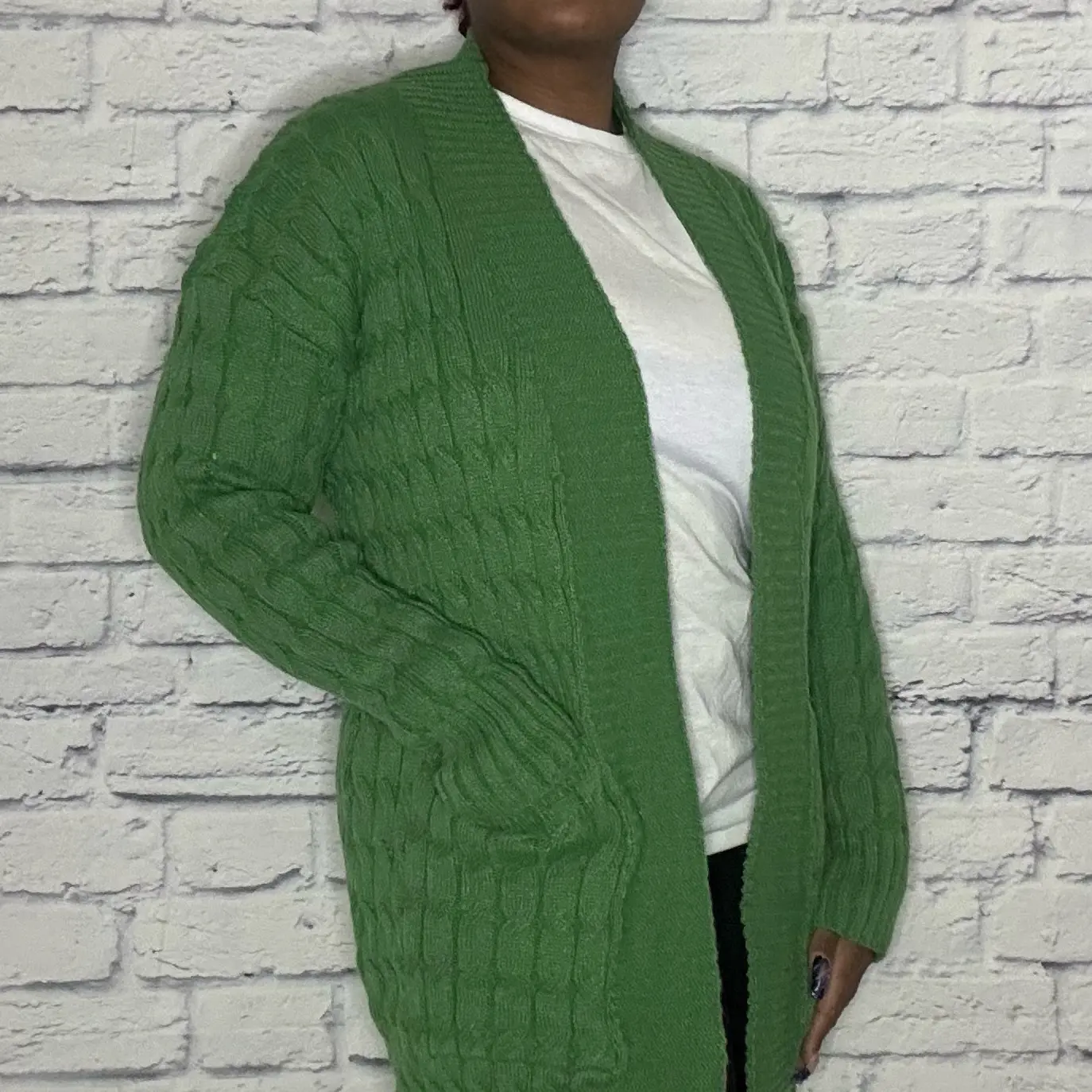 Full Length Cardigan - Knitwear for Women, Comfortable Fit, Versatile Style, Ideal for Everyday Wear - Womenswear