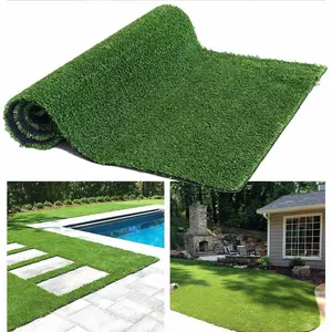 6ft x 10ft Premium Artificial Turf Mat with Drainage Holes. Thick Fake Grass with Rubber Backing, Ideal for Indoor/Outdoor Pet Areas, Garden, Lawn, Patio & Balcony Decor(Grass height 0.6 inches/1.5cm)