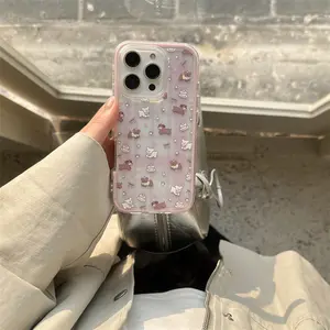 IPhone 13/14/16/17 Pro Max Protective Case | 2-in-1 | bowknot Dog | Pink Frame | Best Friend Gift | 2-in-1 IND for iPhone 11 12 13 14 15 16 17 Pro Max