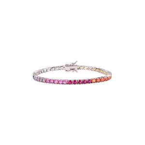 Istone Diamond Tennis Bracelet  – 14K Gold Plated Cubic Zirconia, Waterproof Dainty Stackable Bracelets, Perfect for Everyday Wear & Gifts