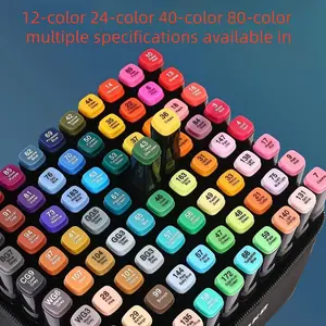 Dual Brush Tip Permanent Art Markers Pen, Colors for Book Painting & Card Making, Ideal Back-To-School Gift, No Ca Prop 65 Warning