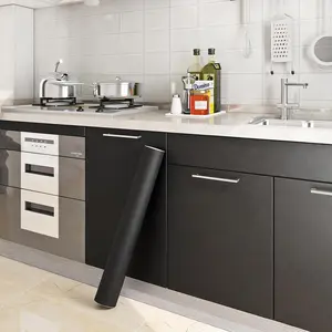 Solid Contact Paper Roll, Removable Peel & Stick Self Adhesive Waterproof Wall Covering for Cabinets, Countertops, Shelves, 15.8x78.8 Inch Matte Finish, Wallpaper, Peel And Stick Wallpaper Designs