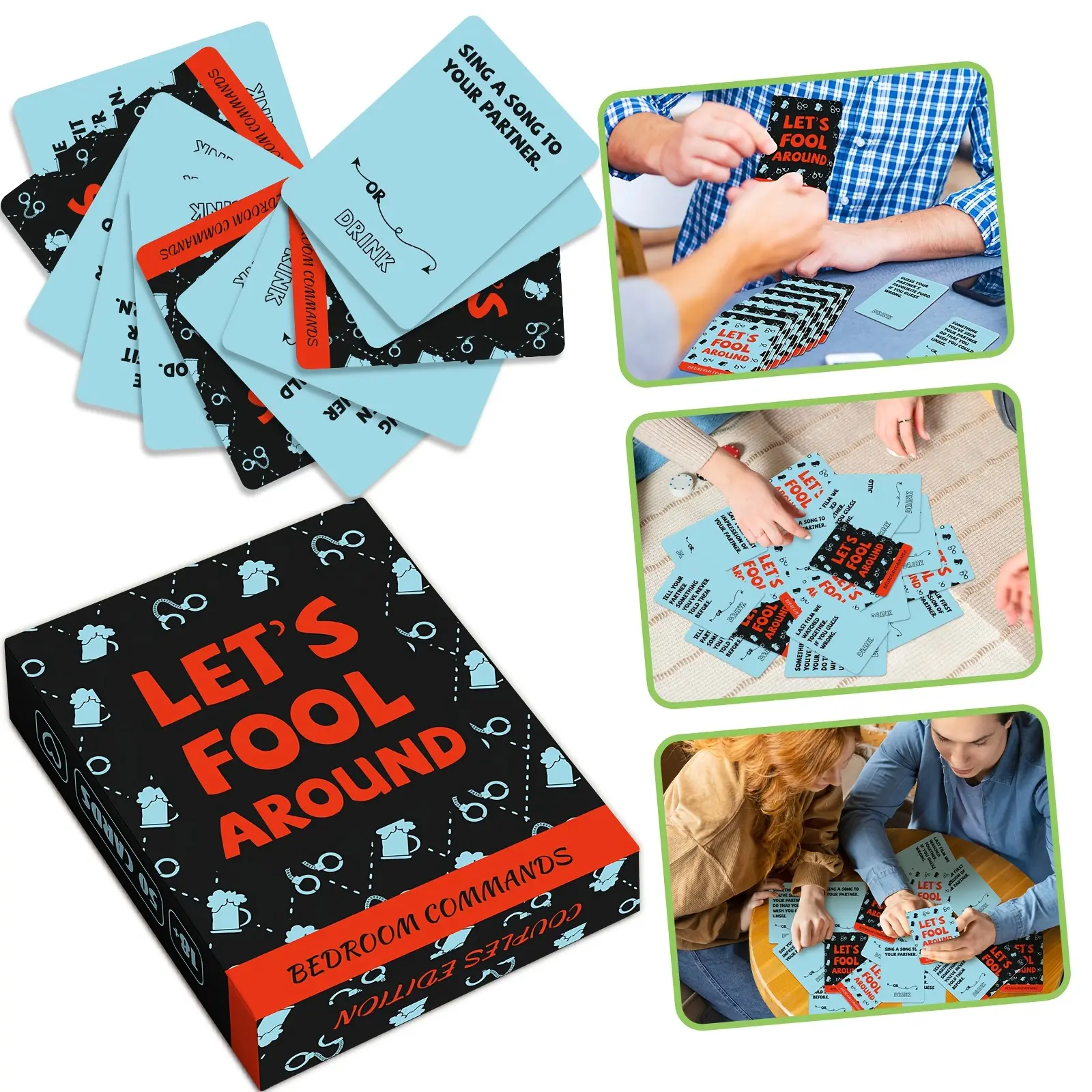 50 PCS Couple Interactive Game Cards, Truth or Dare Icebreaker Quiz for Date Nights & Holiday Gifts