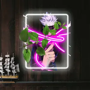 Anime Neon Signs For Wall Decor Japanese LED Neon Light For Game Player Room Decor Japanese Cartoon Neon Light Up Sign For Bedroom Man Cave Game Room Christmas Gifts