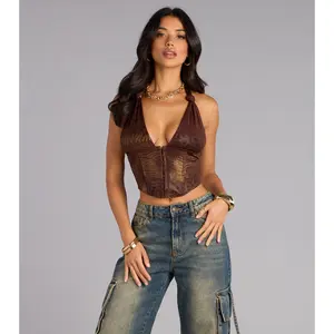 Night Instinct Halter Corset Top