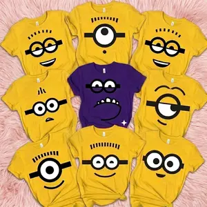 [FREESHIP] Minions Family Team Group Shirt, Minions Teams T Shirt, Minions Couple Shirt, Y2K Streetwear T-Shirt, Unisex Crew Neck, Vintage Hip-Hop Sports Graphic, Casual Cotton Fit, Soft Comfortable Short Sleeve, Teen