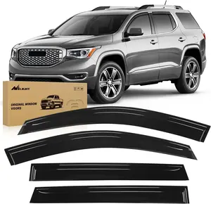 Nilight Window Rain Guards for GMC Terrain 2010 2011 2012 2013 2014 2015 2016 2017 Window Deflectors, Tape-on Vent Window Visors-4 Pieces Car Cover Auto Accessories Vehicle dealsforyoudays